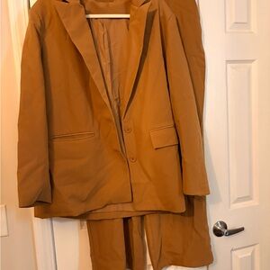 Tan Blazer and Pants Set